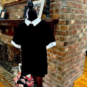 Black Blouse With Collar